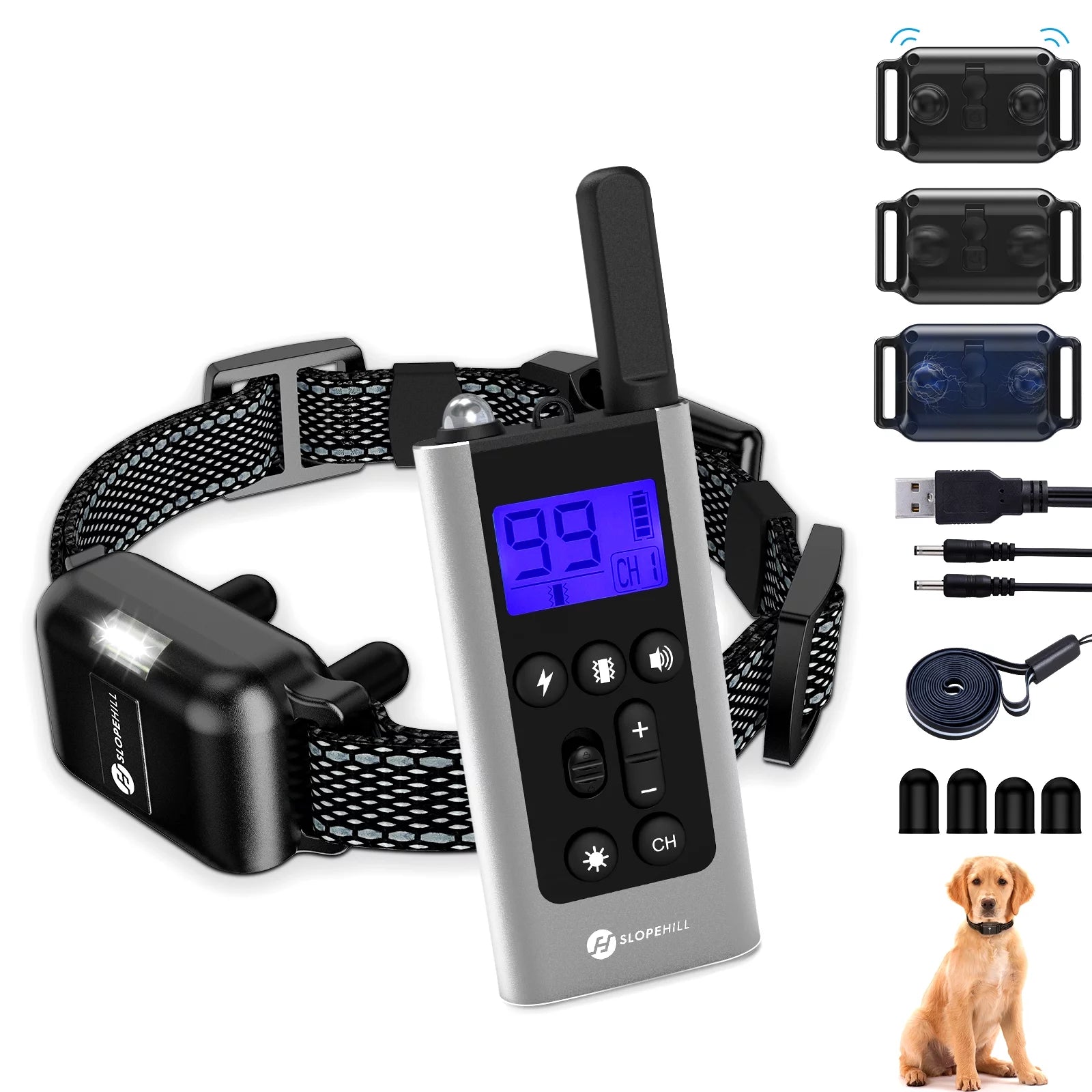 Dog Training Collars, Dog Shock Collars with 2 Receiver and 2 Collars 880Yards Remote, 3 Training Modes Stop Barking Collar for Dogs Perfect Suitable for Small Medium Large Dogs D11T