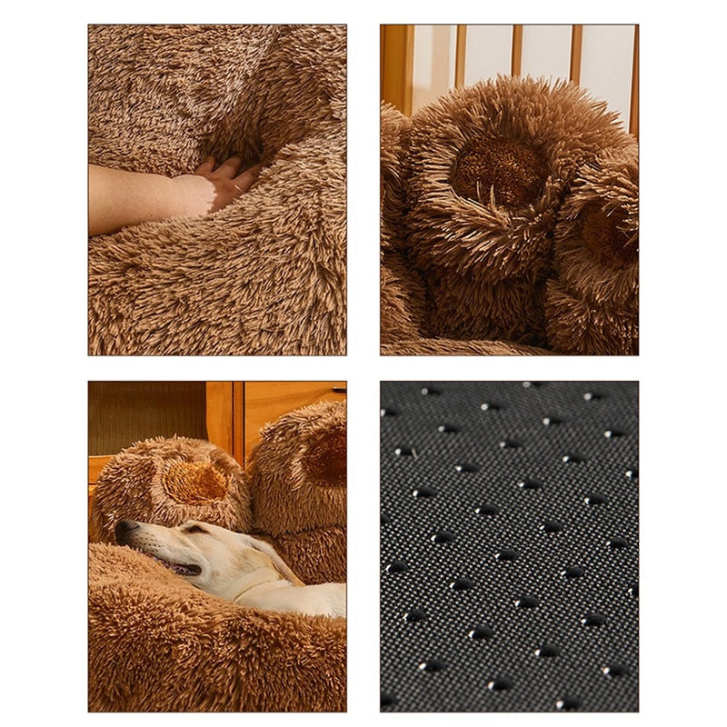  Paw Shape Washable Plush Dog Sofa Bed