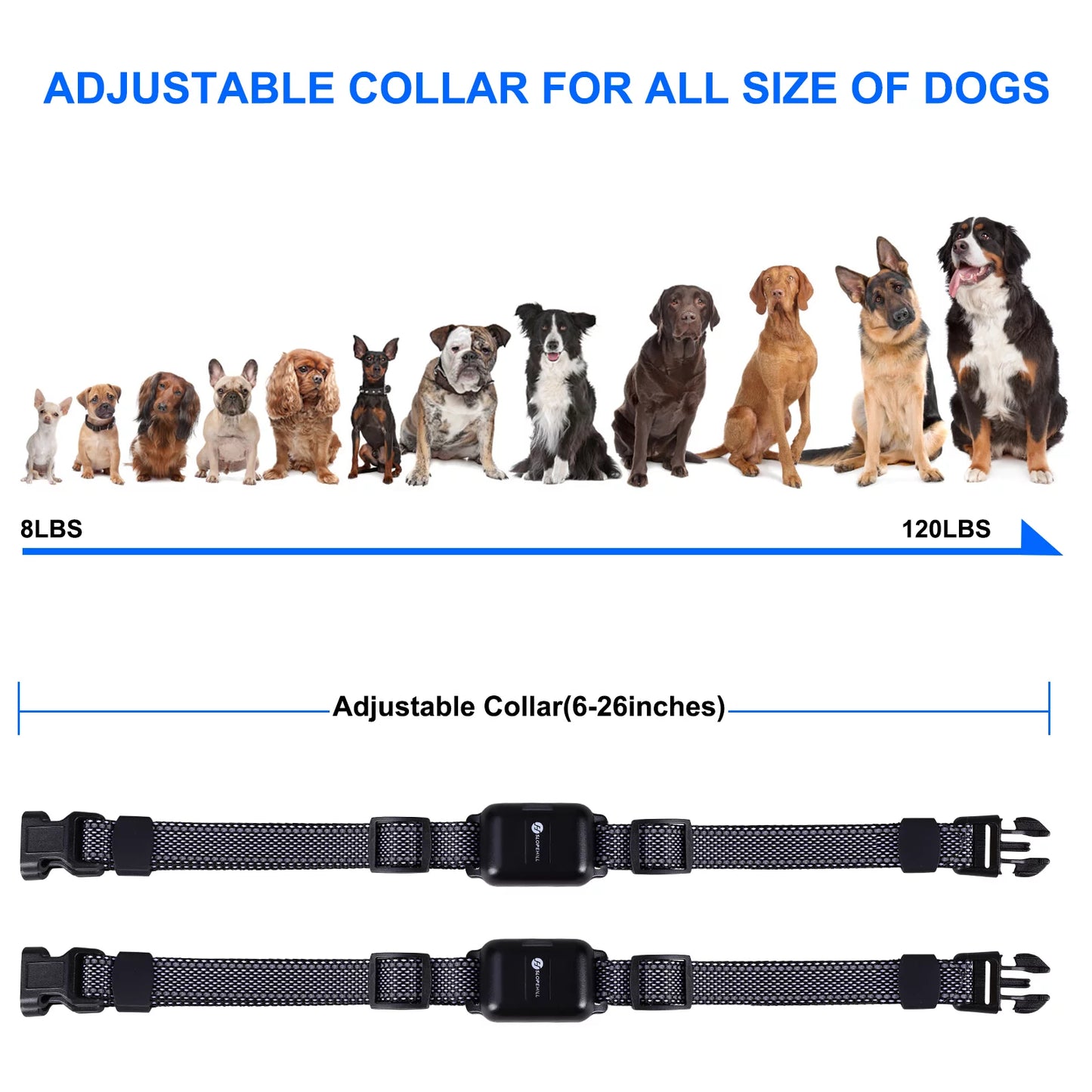 Dog Training Collars, Dog Shock Collars with 2 Receiver and 2 Collars 880Yards Remote, 3 Training Modes Stop Barking Collar for Dogs Perfect Suitable for Small Medium Large Dogs D11T