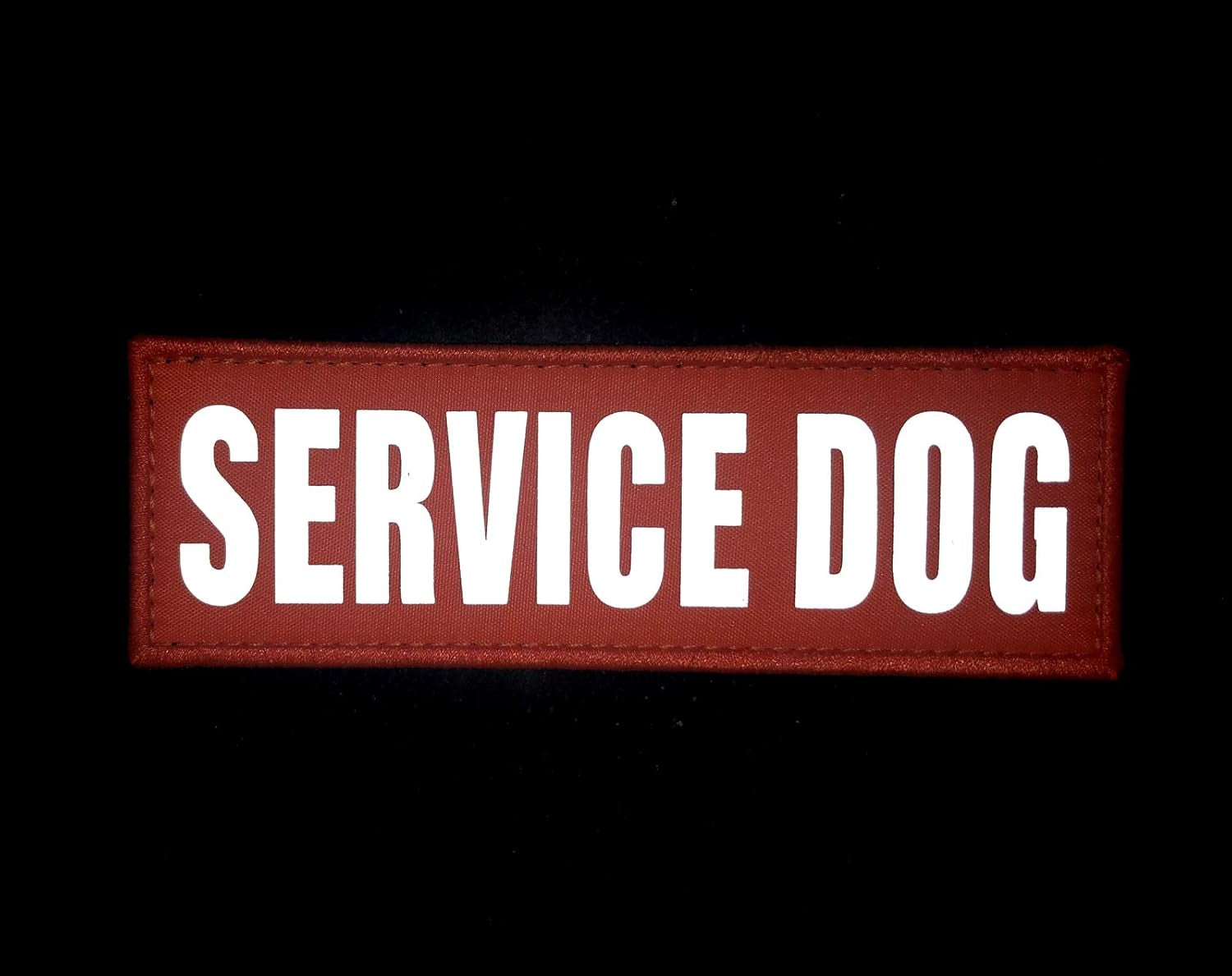 Orange Reflective Dog Patches 2 Pack Service Dog,In Training,Do NOT Pet,Patches with Hook and Loop for Vests and Harnesses (Service Dog, 5X1.5 Inch)