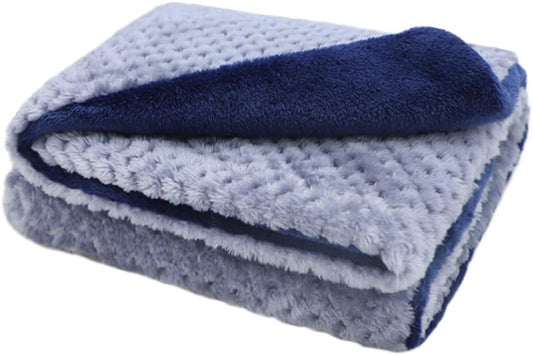 Premium Fluffy Fleece Dog Blanket, Soft and Warm Pet Throw for Dogs & Cats(24X32Inch, Blue)