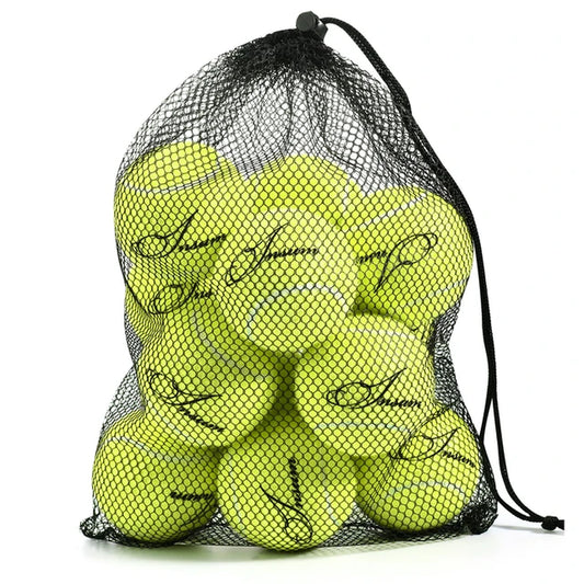 Pet Dog Tennis Ball 12Pcs/Mesh Bag for Easy Carry Multiple Color Options Advanced Training for Beginner Practice Dog Toy