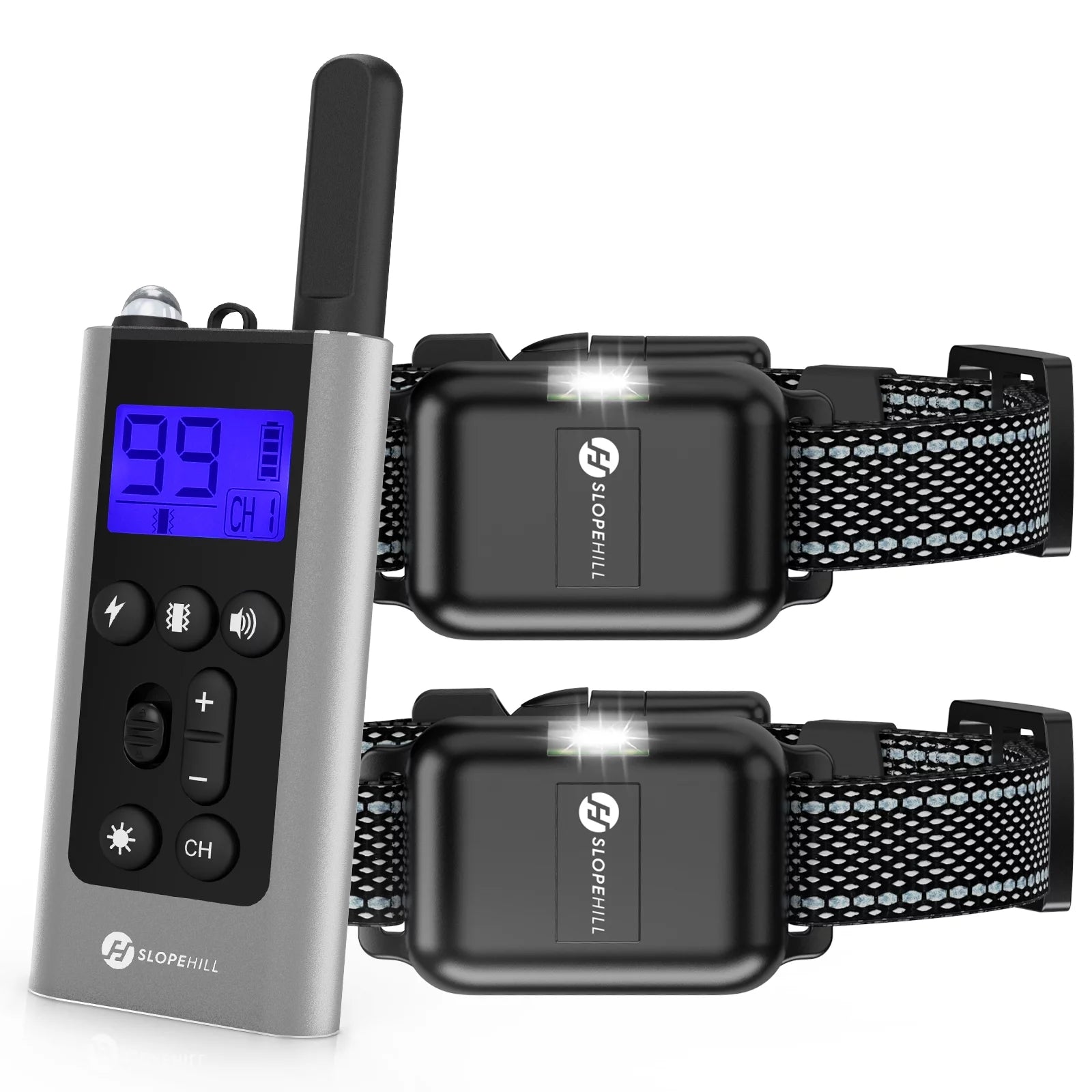 Dog Training Collars, Dog Shock Collars with 2 Receiver and 2 Collars 880Yards Remote, 3 Training Modes Stop Barking Collar for Dogs Perfect Suitable for Small Medium Large Dogs D11T