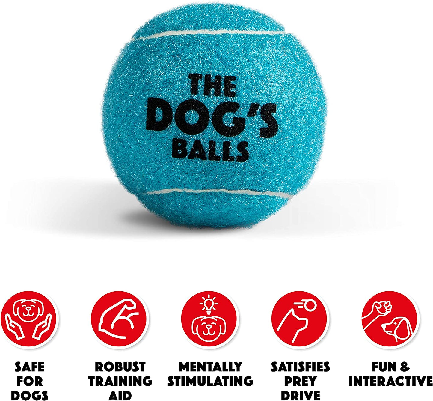 , Dog Tennis Balls, 12-Pack Blue, 2.5 Inches Diameter Dog Toy, Strong Dog & Puppy Ball for Training, Play, Exercise & Fetch