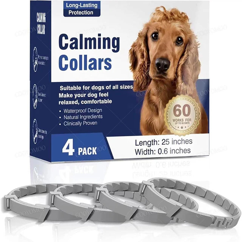  Dog Calming Pheromone Collars Pet Relief for Anxiety Adjustable Comfortable Collar for Puppy and Large Dog